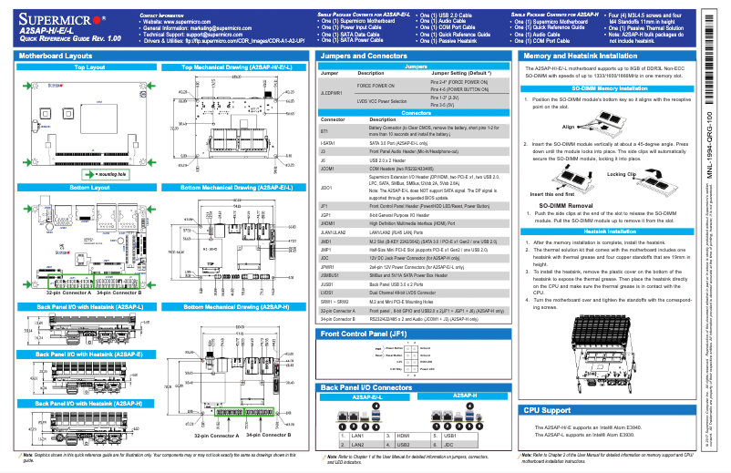Imagen de la primera página del manual del dispositivo A2SAP-E