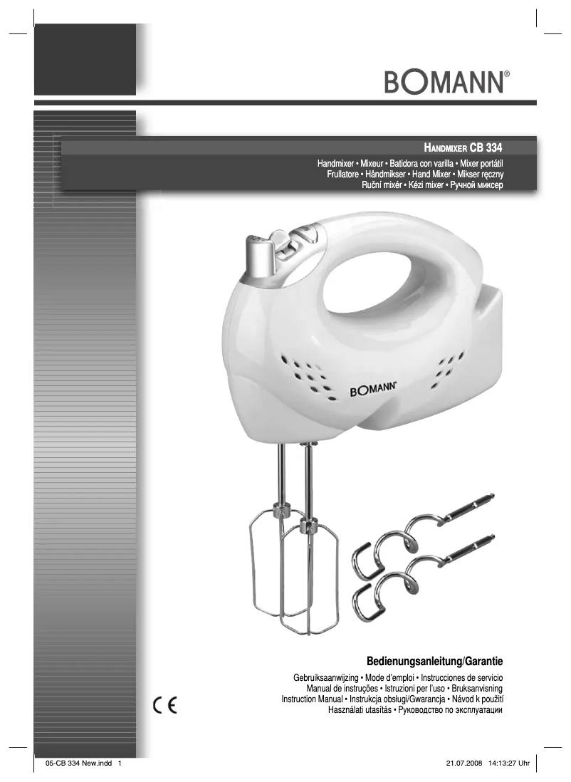 Página 1 del manual Manual de usuario Bomann HM 334 CB
