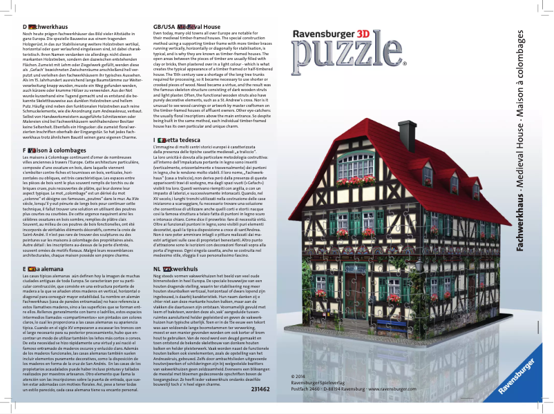 Página 1 del manual Manual de usuario Ravensburger Fachwerkhaus