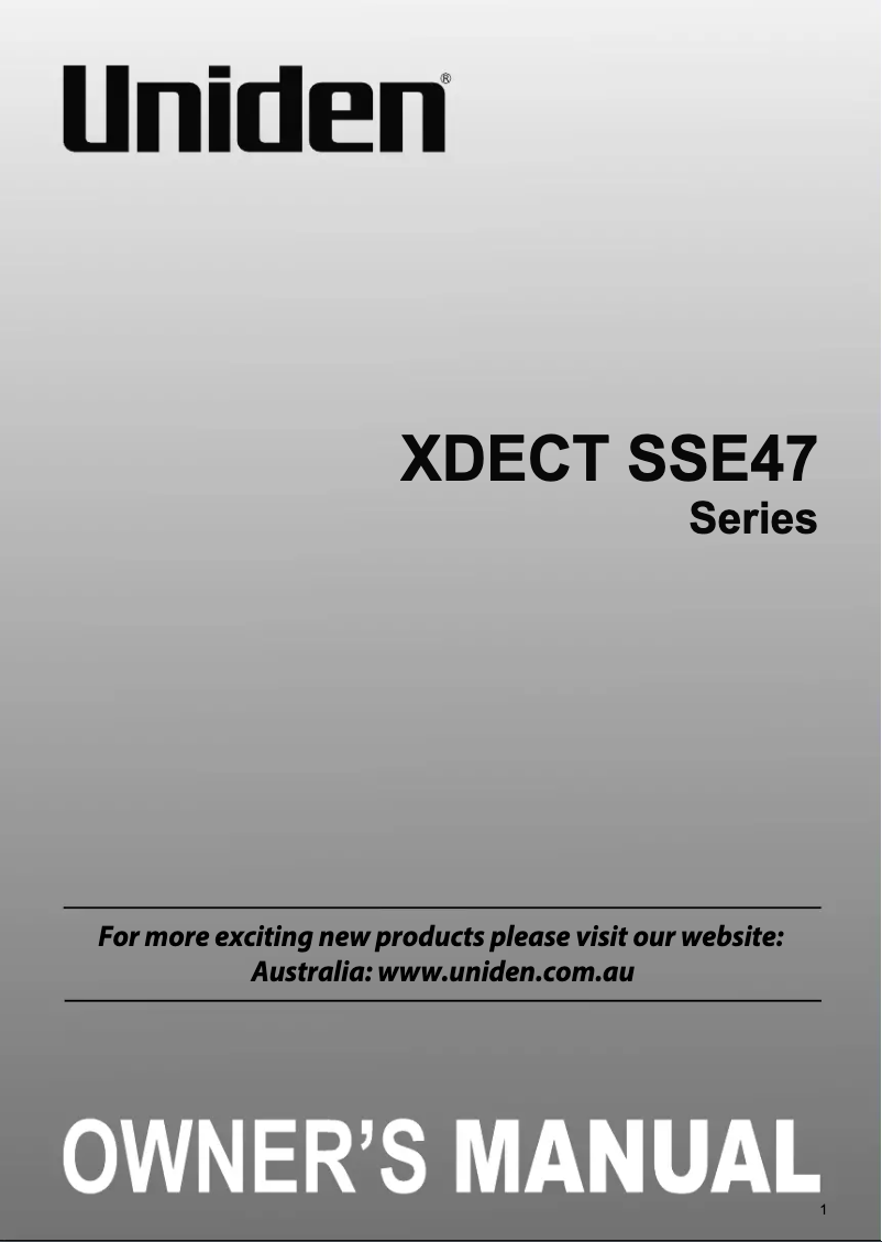 Imagen de la primera página del manual del dispositivo SS E47