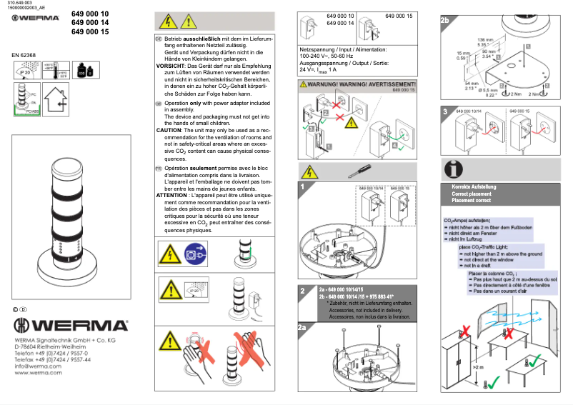 Imagen de la primera página del manual del dispositivo 649.000.10