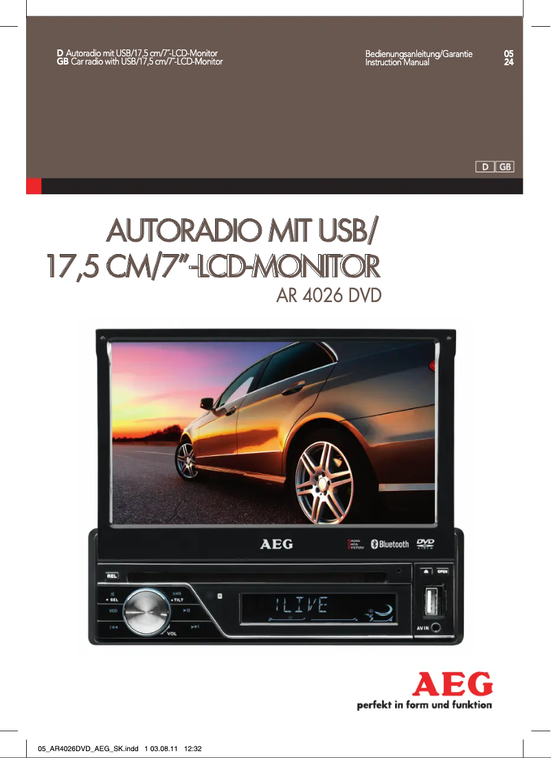 Página 1 del manual Manual de usuario AEG AR 4026 DVD