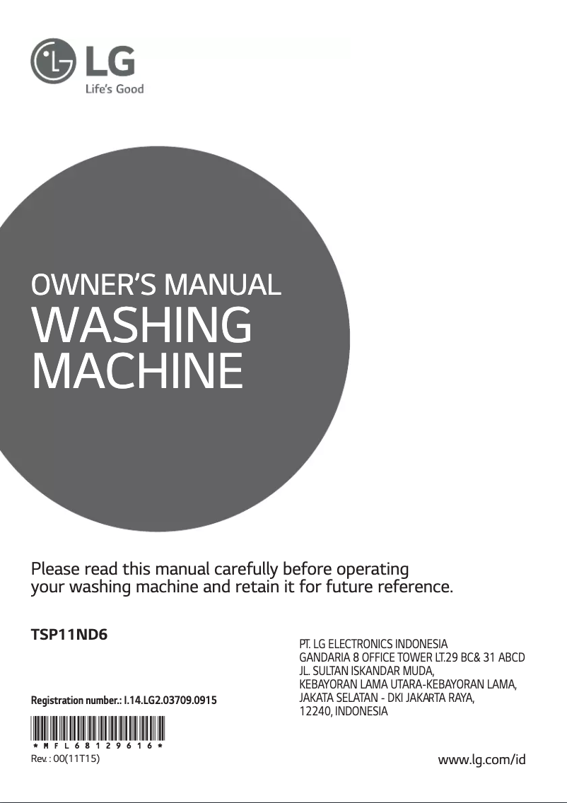 Imagen de la primera página del manual del dispositivo TSP11ND6