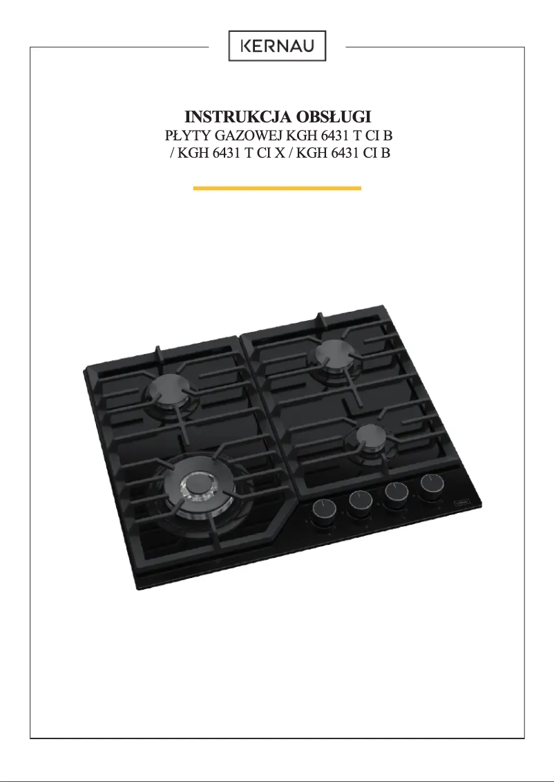 Imagen de la primera página del manual del dispositivo KGH 6431 T CI X