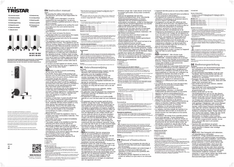 Página nº 1 - Manual de usuario TriStar KA-5069