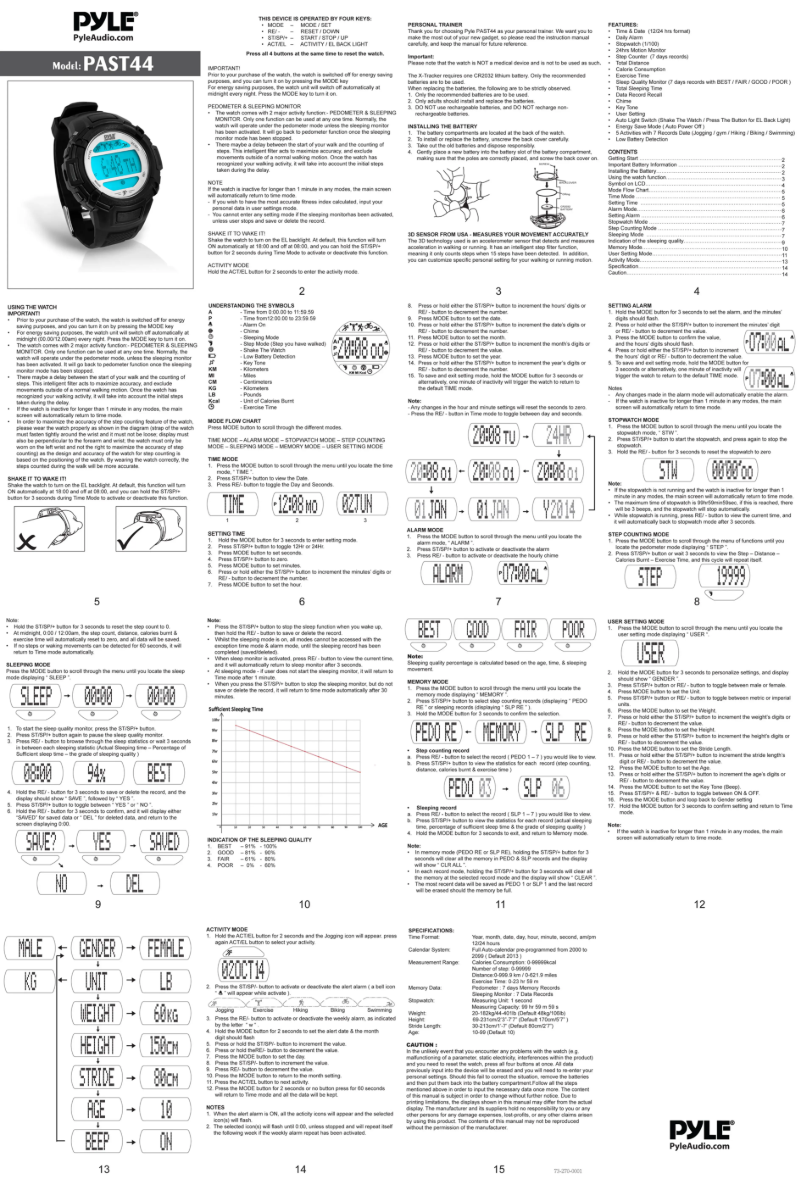 Imagen de la primera página del manual del dispositivo PAST44