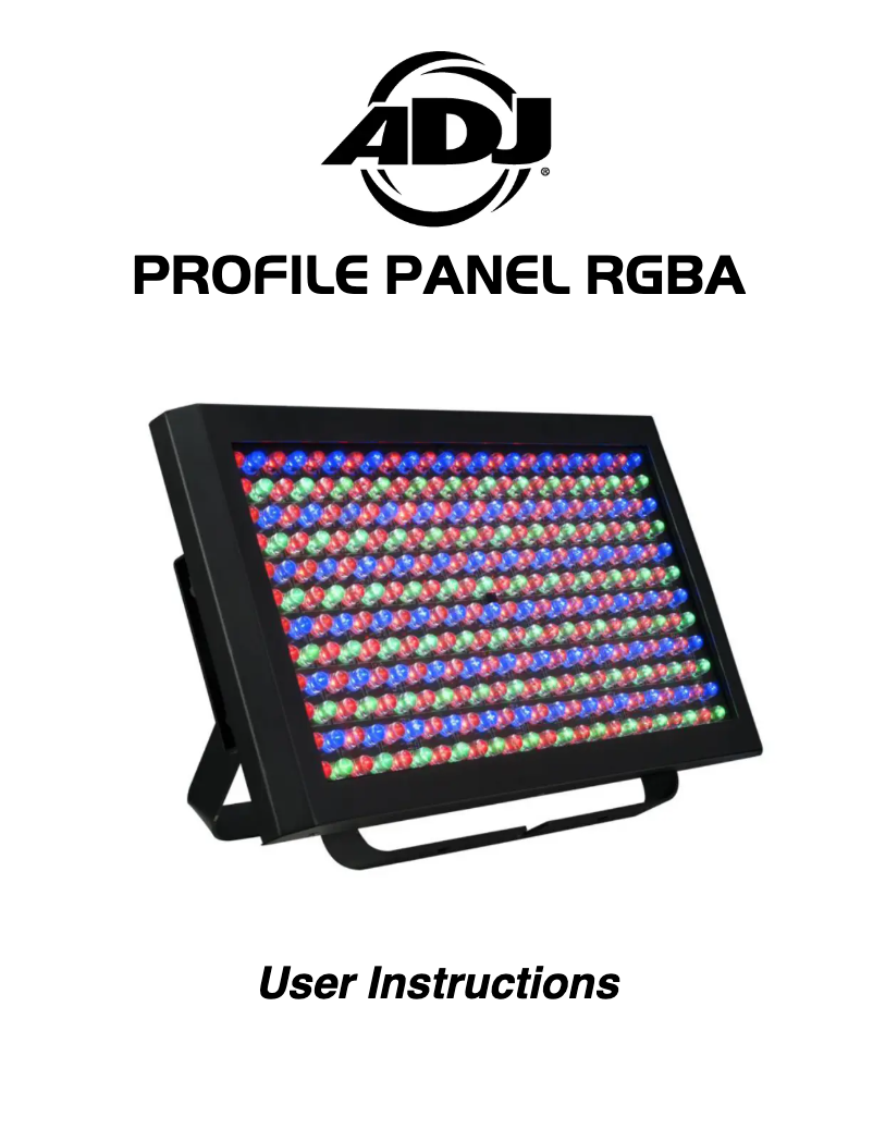 Página 1 del manual Manual de usuario Adj Profile Panel RGBA