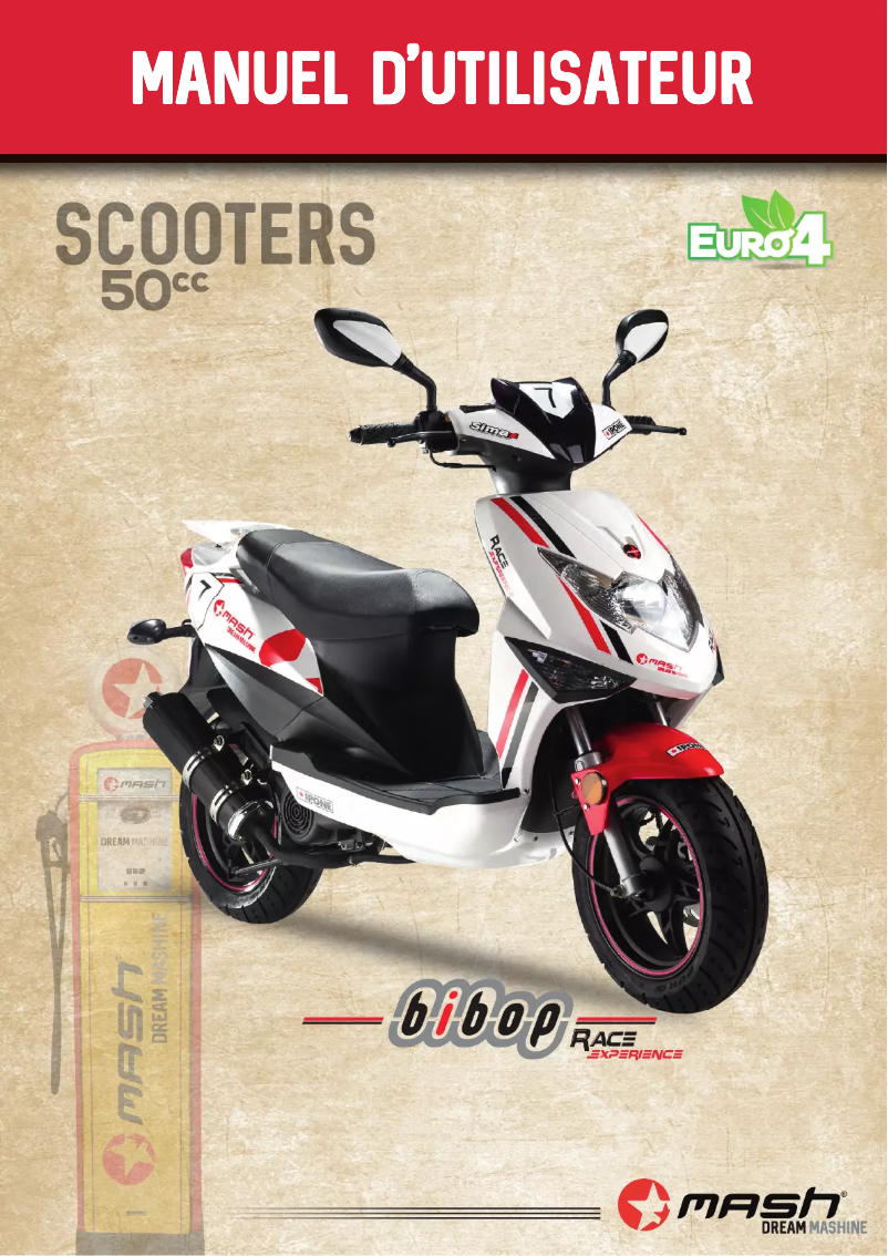 Imagen de la primera página del manual del dispositivo Bibop Race 50cc (2020)