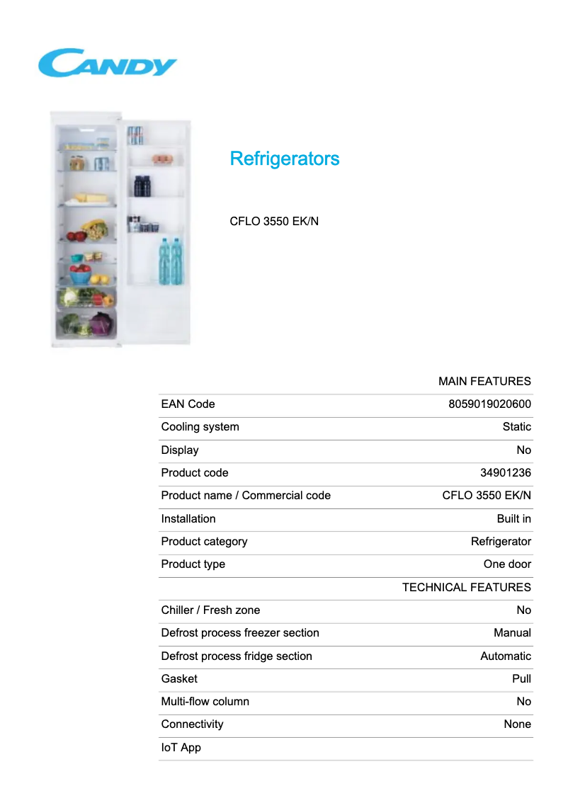 Imagen de la primera página del manual del dispositivo CFLO 3550 EK/N