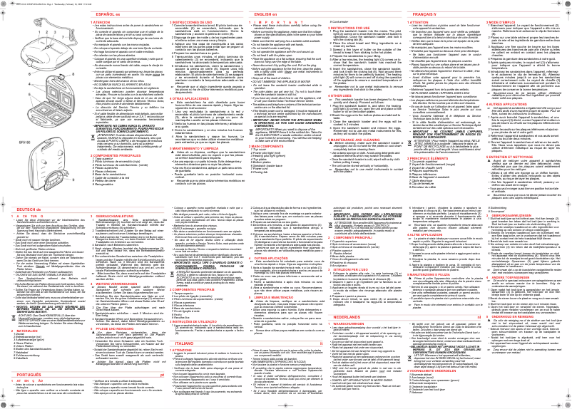 Imagen de la primera página del manual del dispositivo SF5150