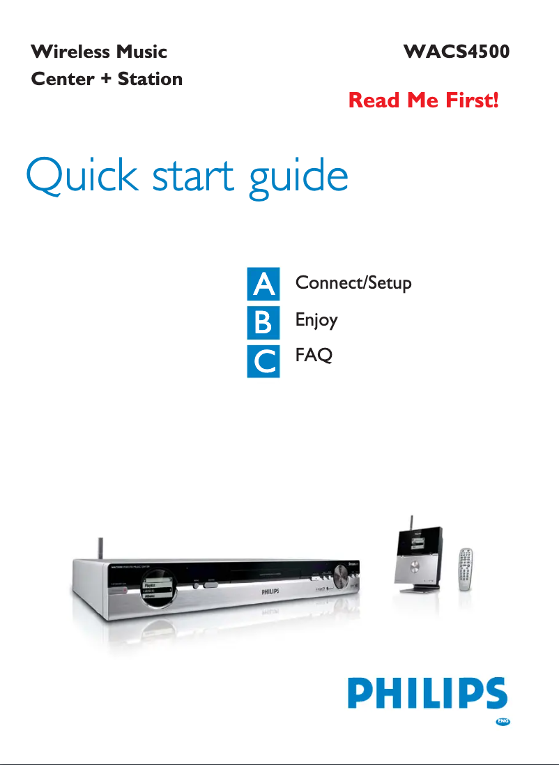 Página nº 1 - Guía de inicio rápido Philips Streamium WACS4500