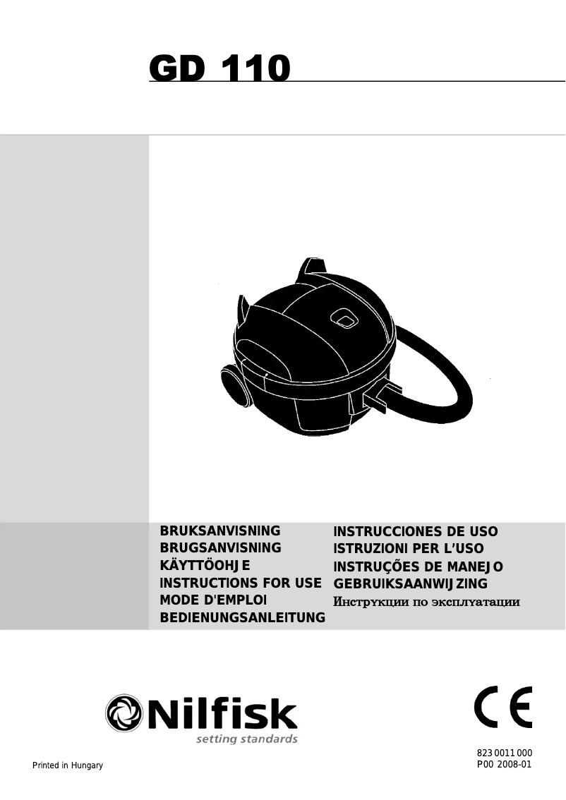 Imagen de la primera página del manual del dispositivo GD 110