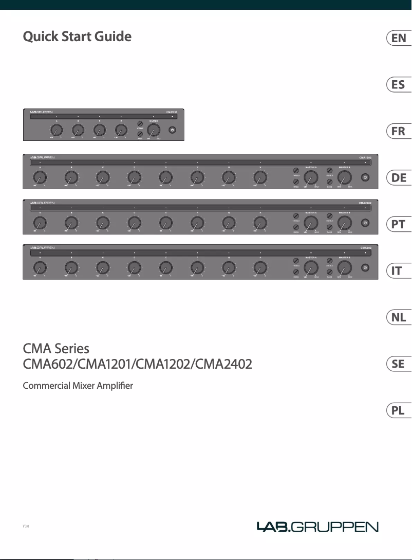 Imagen de la primera página del manual del dispositivo CMA1202