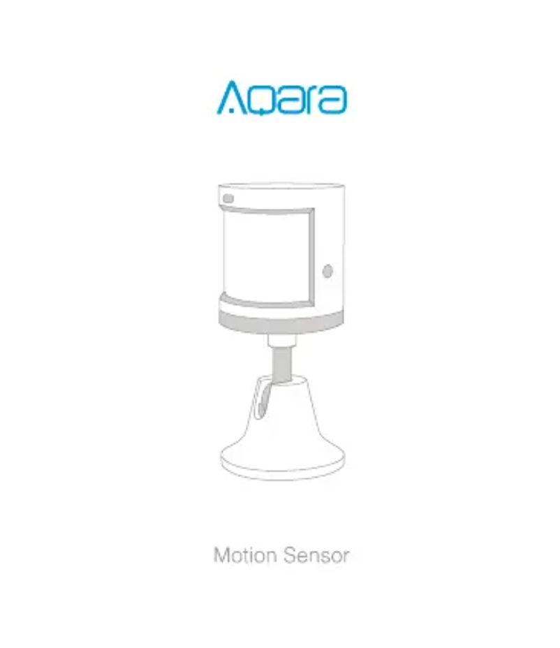 Imagen de la primera página del manual del dispositivo Motion Sensor