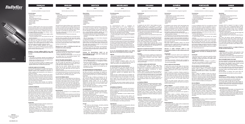 Página 1 del manual Manual de usuario BaByliss AS41E