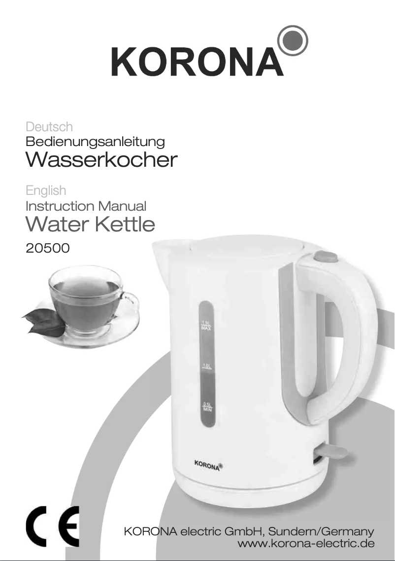 Imagen de la primera página del manual del dispositivo 20500