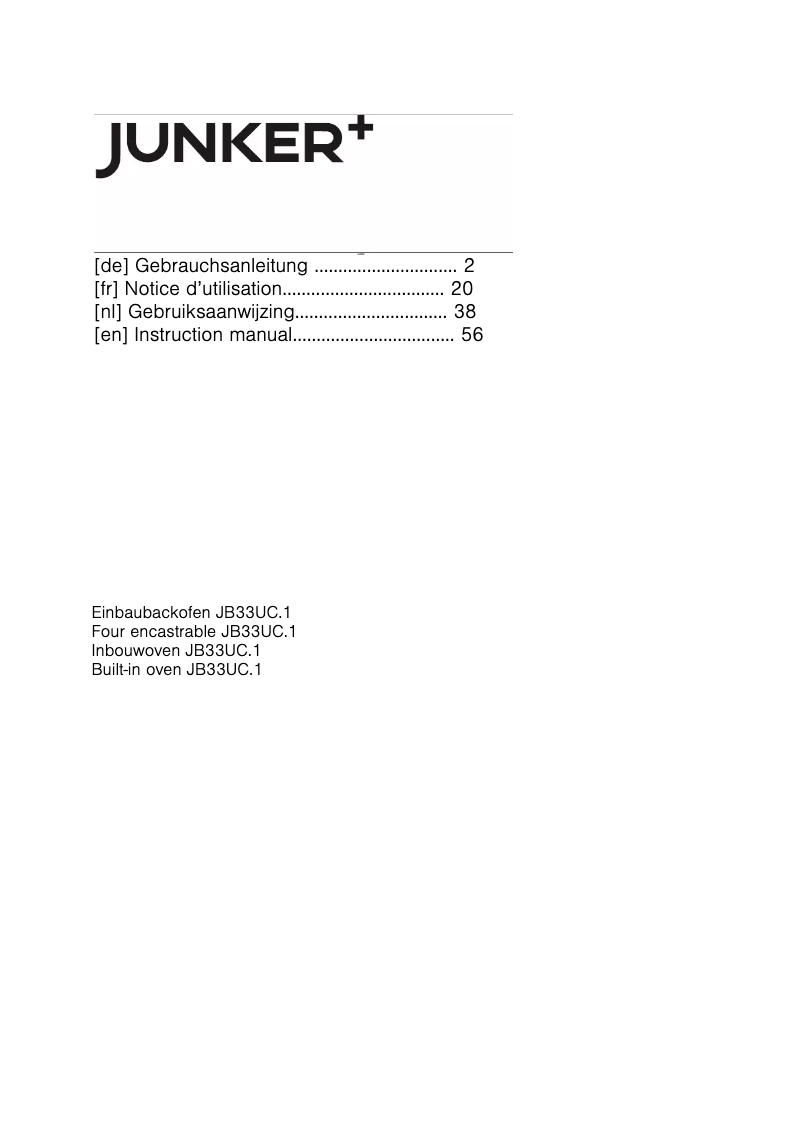 Página nº 1 - Manual de usuario Junker JB33UC51