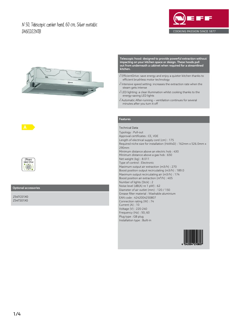 Imagen de la primera página del manual del dispositivo D46ED22N1B