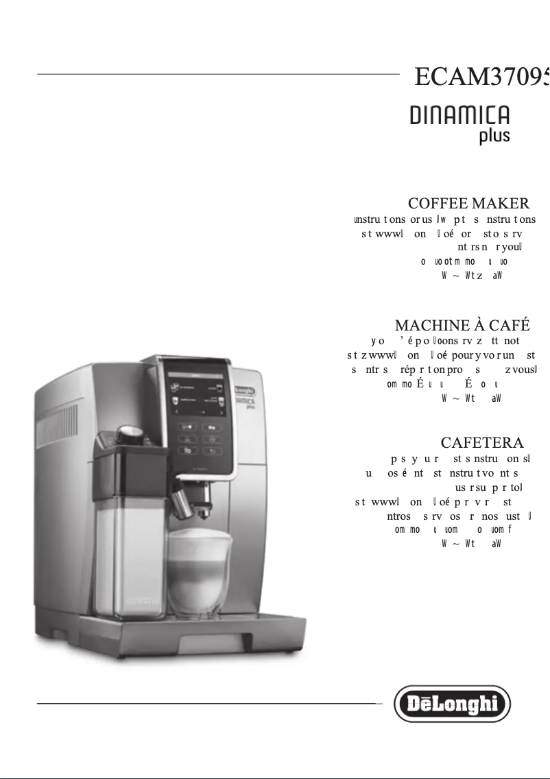 Página nº 1 - Manual de usuario DeLonghi Dinamica Plus ECAM370.95.T