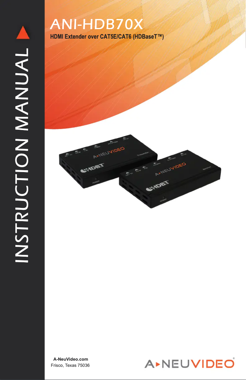 Imagen de la primera página del manual del dispositivo ANI-HDB70X