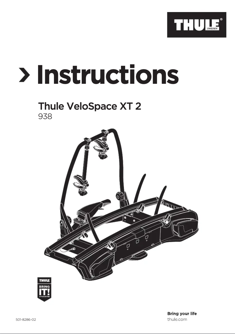 Página 1 del manual Manual de usuario Thule VeloSpace XT 938