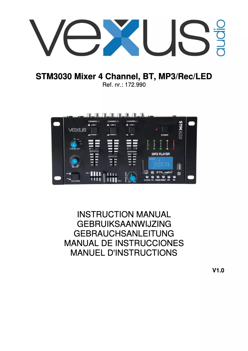 Imagen de la primera página del manual del dispositivo STM3030