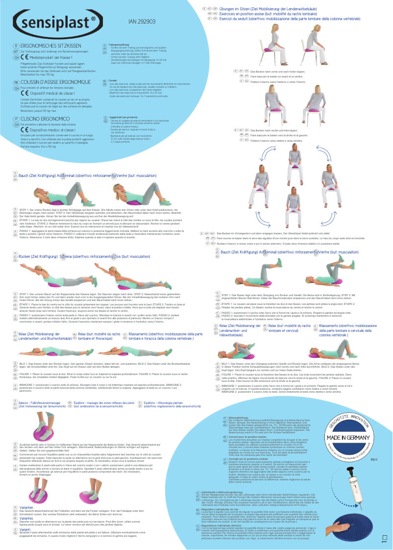 Imagen de la primera página del manual del dispositivo IAN 292903