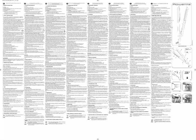 Página nº 1 - Manual de usuario Rowenta Liss & Curl SF6151