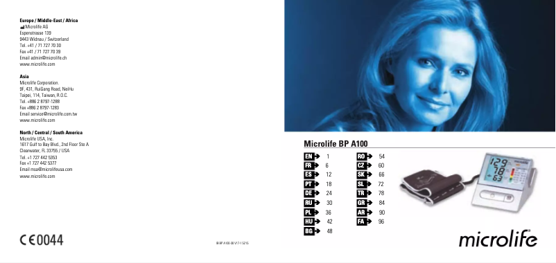 Imagen de la primera página del manual del dispositivo BP A100-30