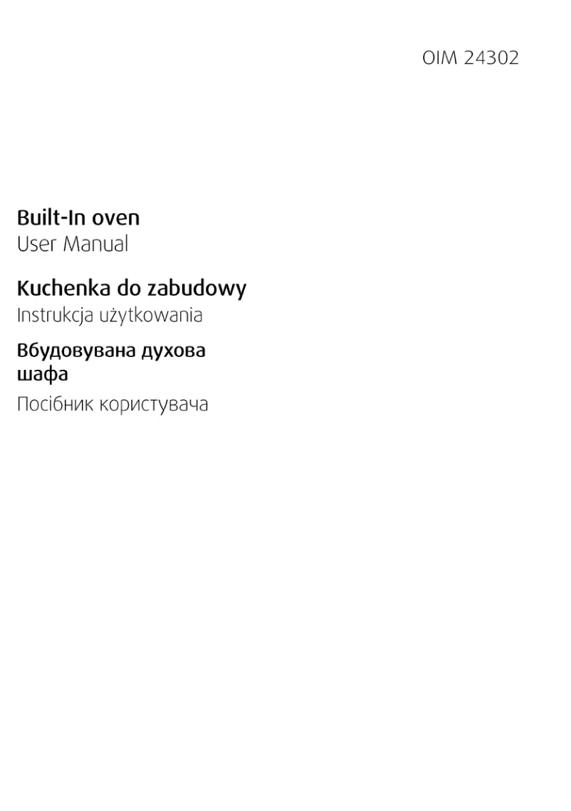 Imagen de la primera página del manual del dispositivo OIM 24302 B