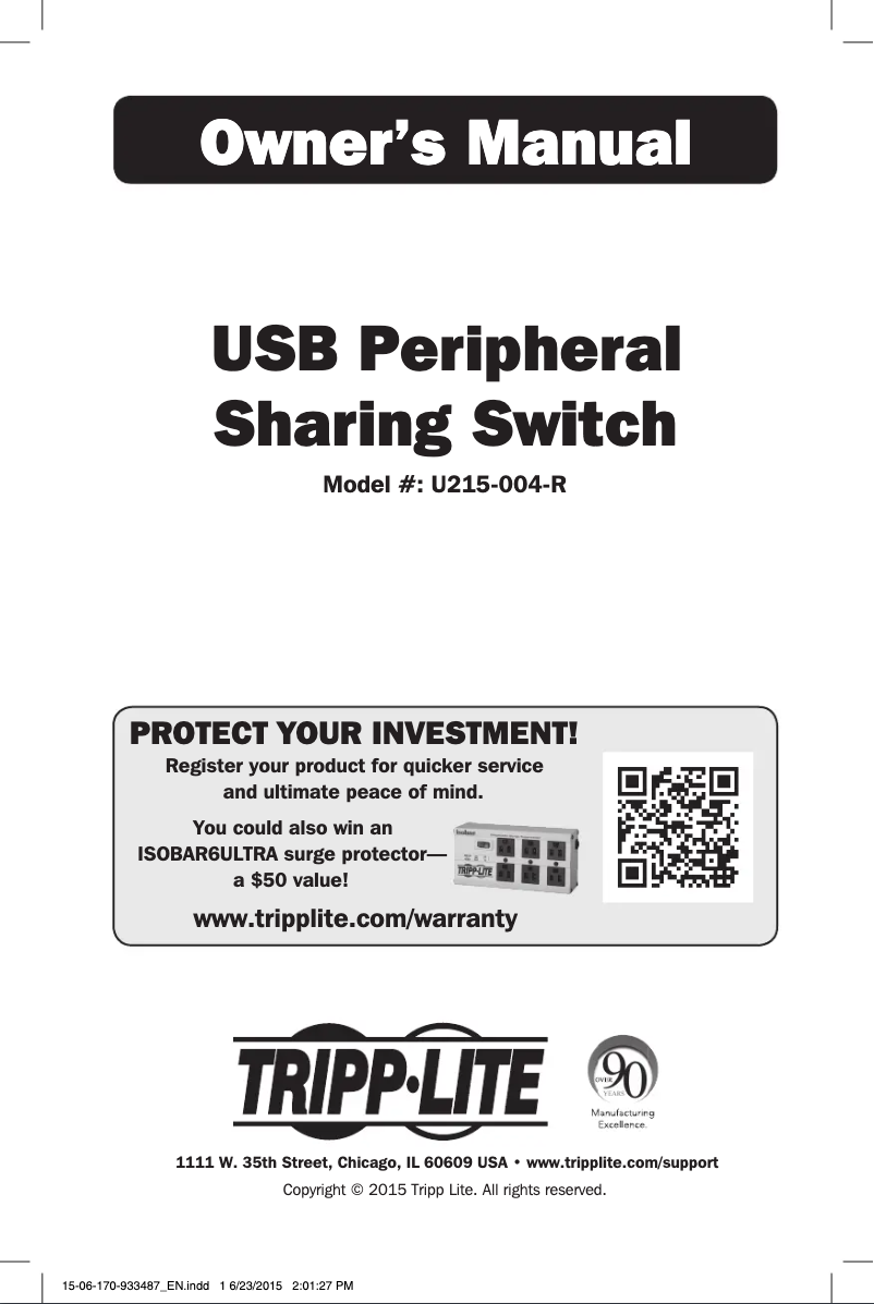 Imagen de la primera página del manual del dispositivo U215-004-R