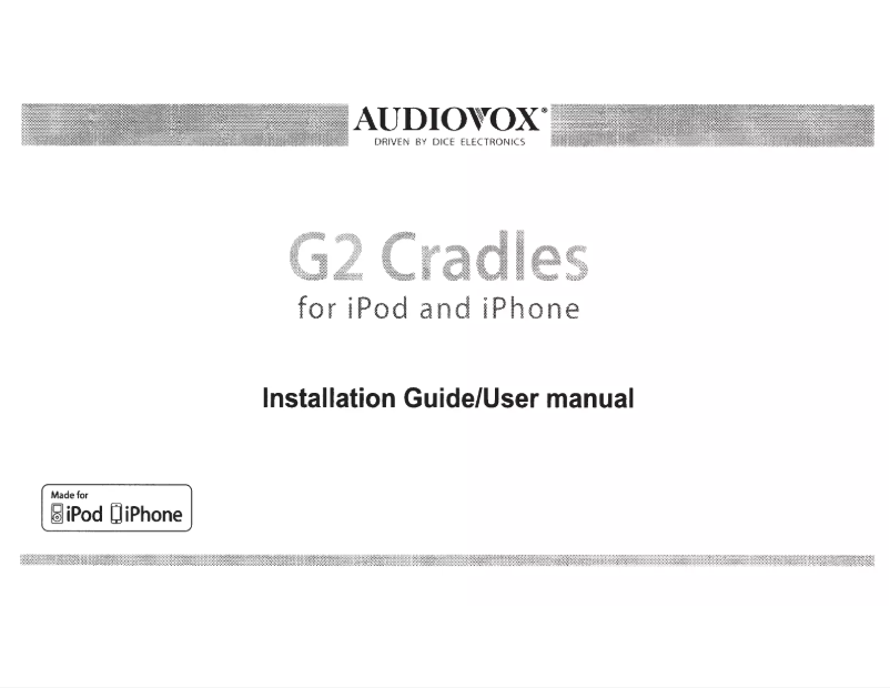 Página 1 del manual Manual de usuario audiovox ADCR200AVO