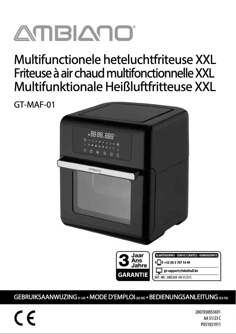 Imagen de la primera página del manual del dispositivo GT-MAF-01