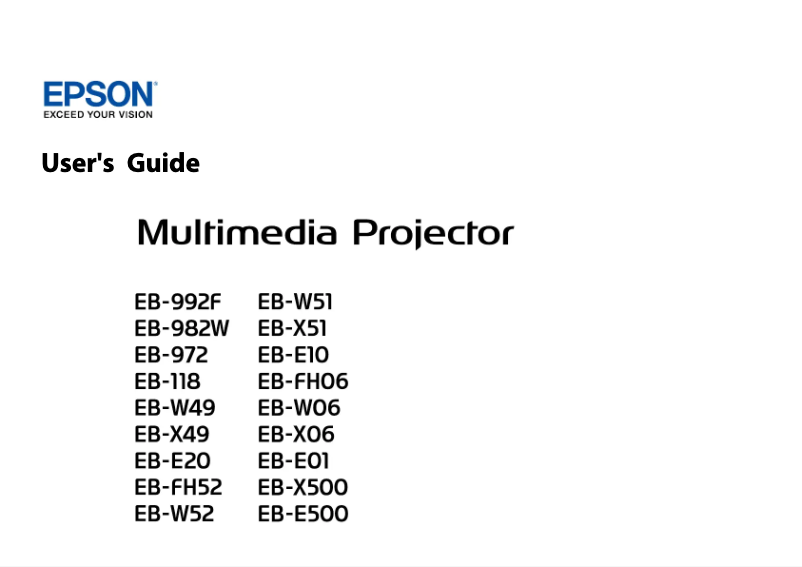 Imagen de la primera página del manual del dispositivo EB-W52