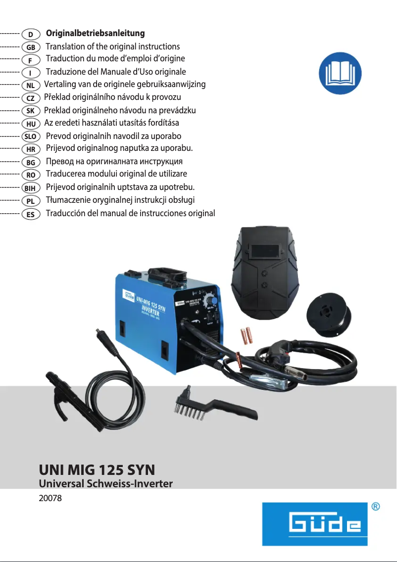 Página 1 del manual Manual de usuario Güde UNI MIG 125 SYN