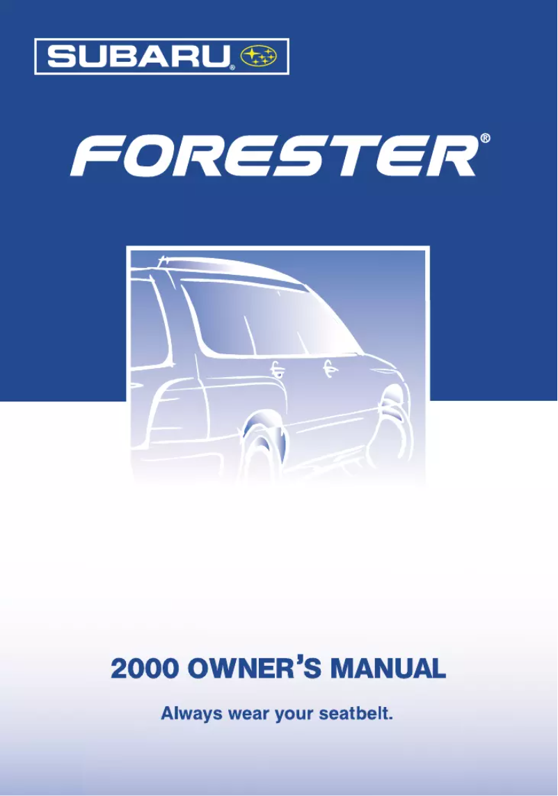 Página 1 del manual Manual de usuario Subaru Forester (2000)