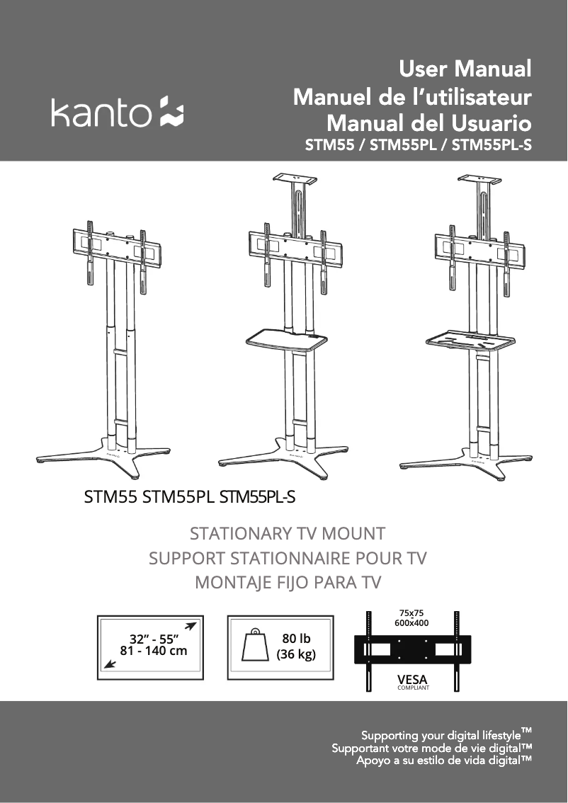 Imagen de la primera página del manual del dispositivo STM55PL-S