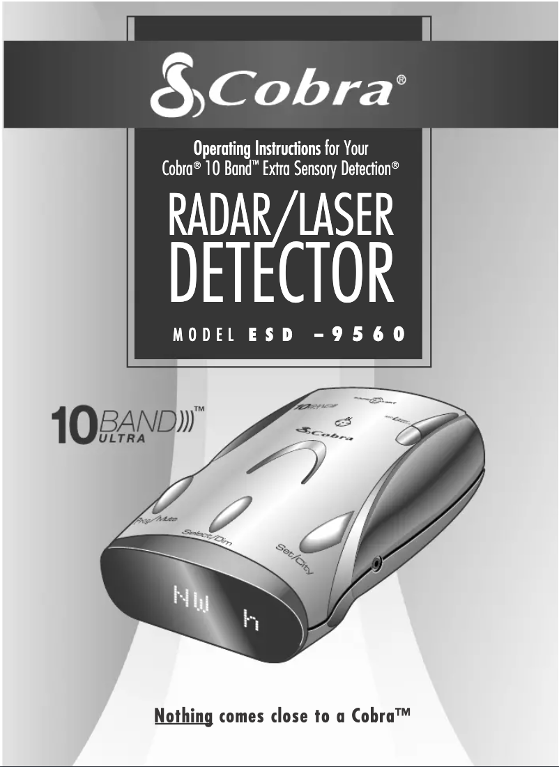 Página nº 1 - Manual de usuario Cobra ESD 9560