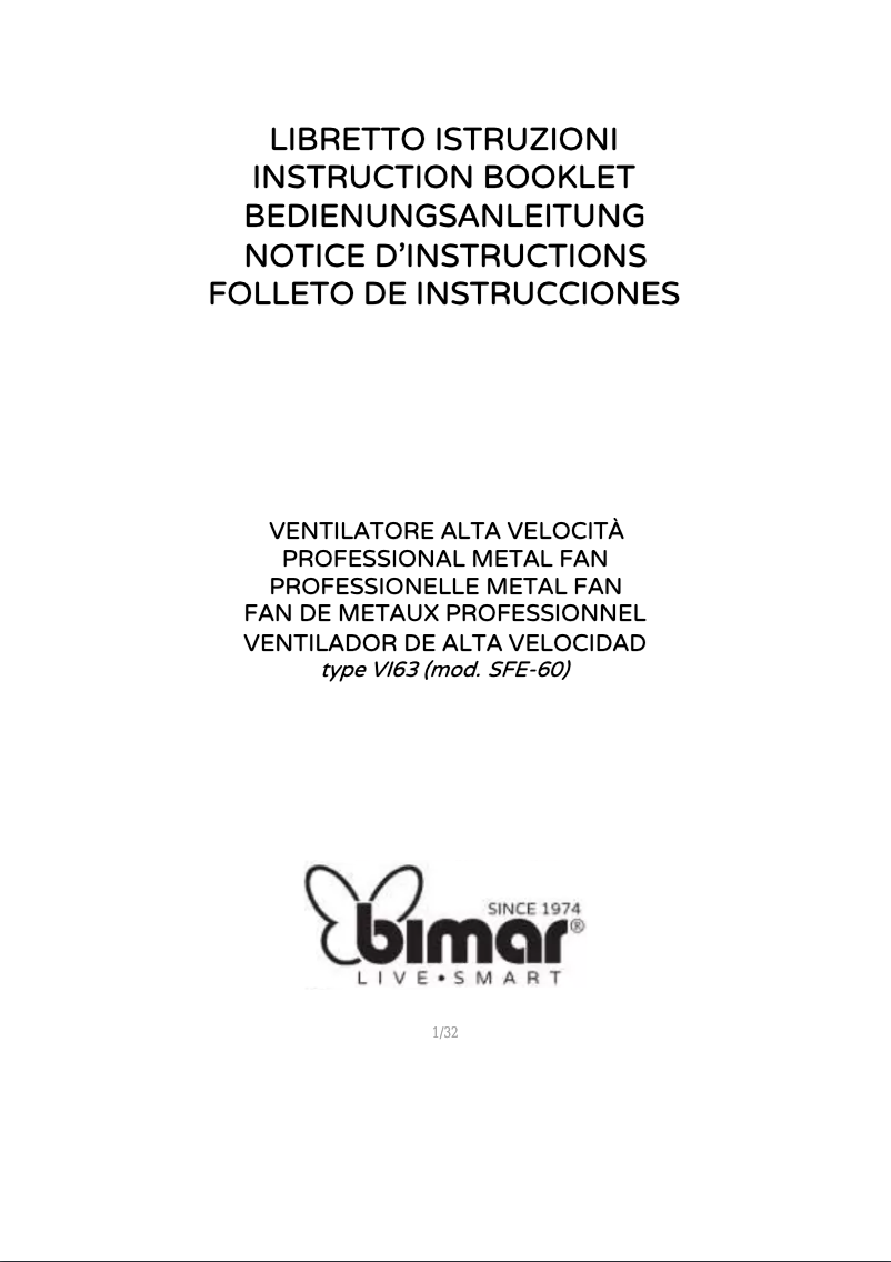 Página 1 del manual Manual de usuario Bimar VI63