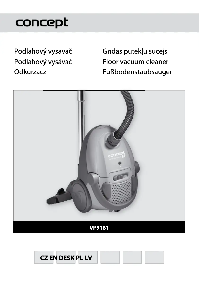 Imagen de la primera página del manual del dispositivo VP-9161