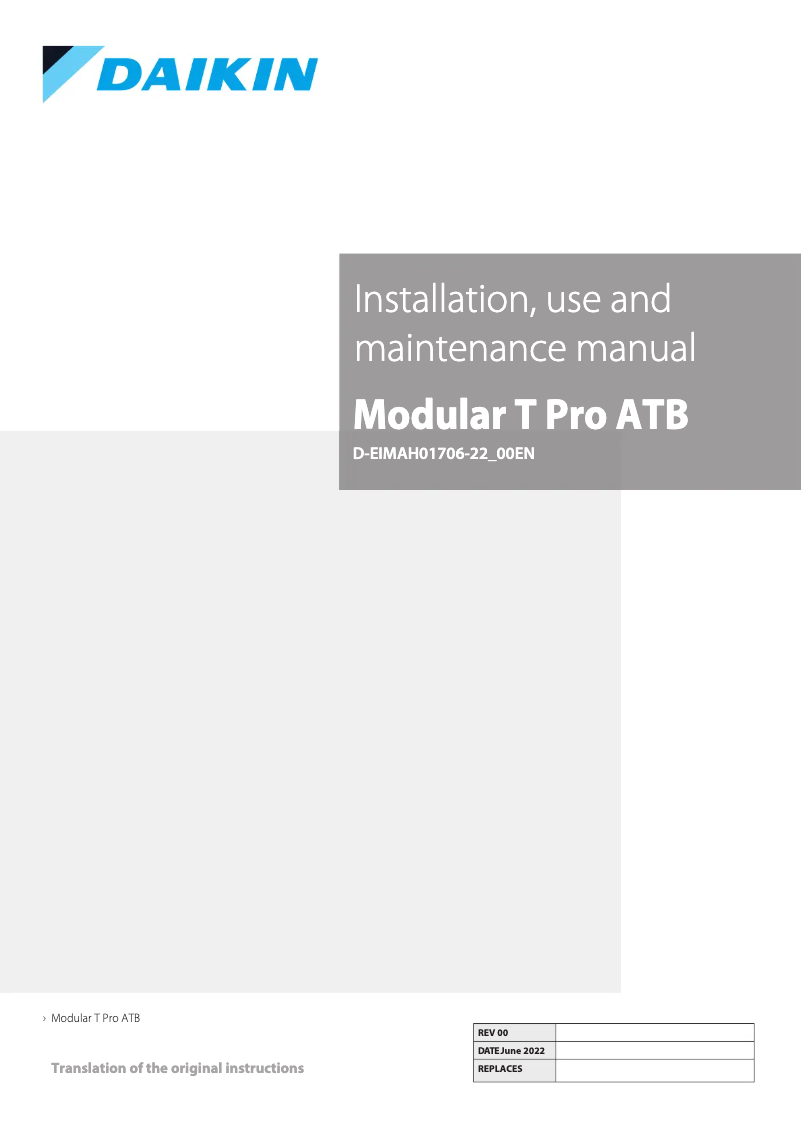 Página nº 1 - Manual de usuario Daikin ATB04RAMNADBT00