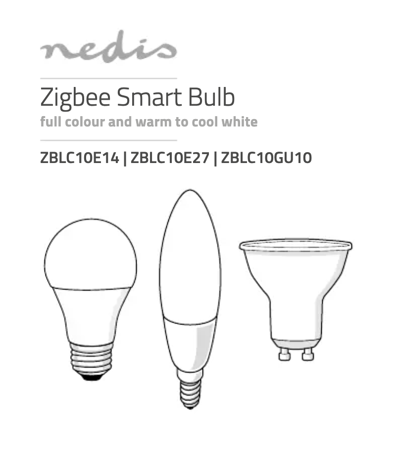Página 1 del manual Manual de usuario Nedis ZBLC10GU10