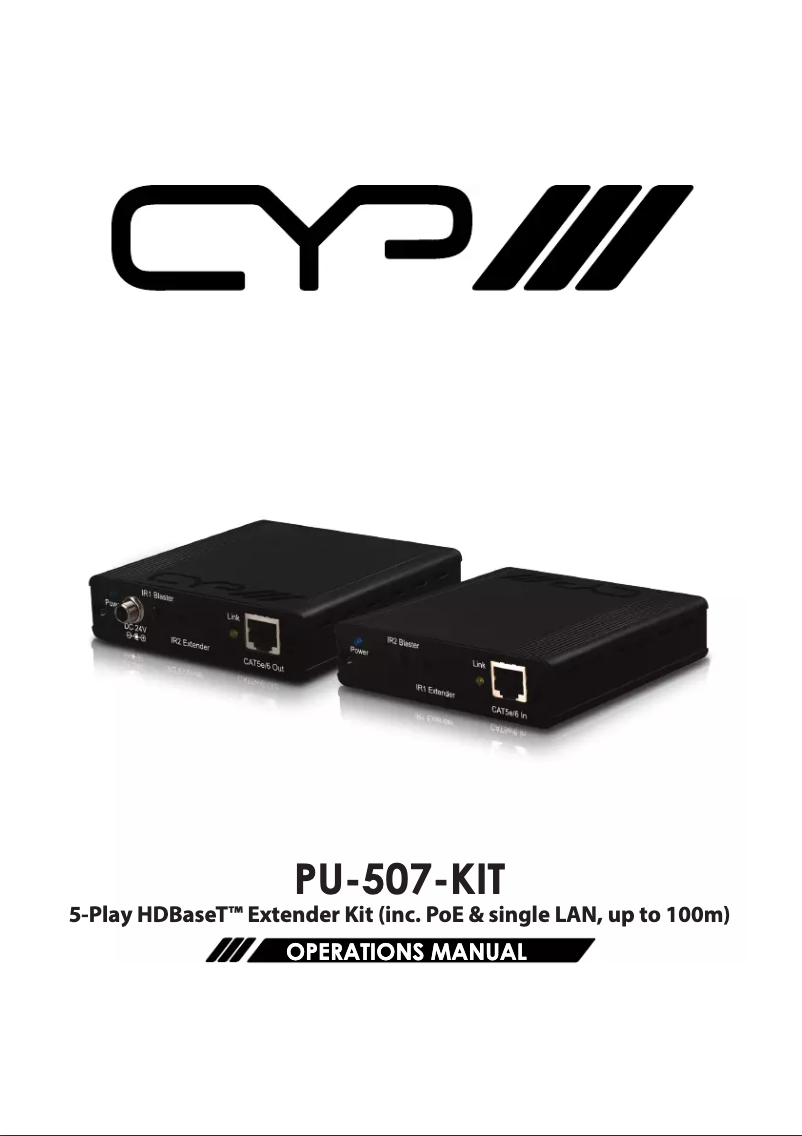 Imagen de la primera página del manual del dispositivo PU-507RX