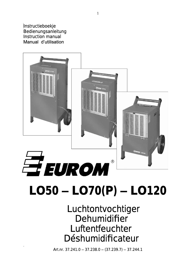 Página 1 del manual Manual de usuario Eurom LO120
