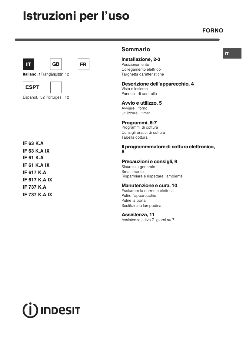 Imagen de la primera página del manual del dispositivo IF63 K A