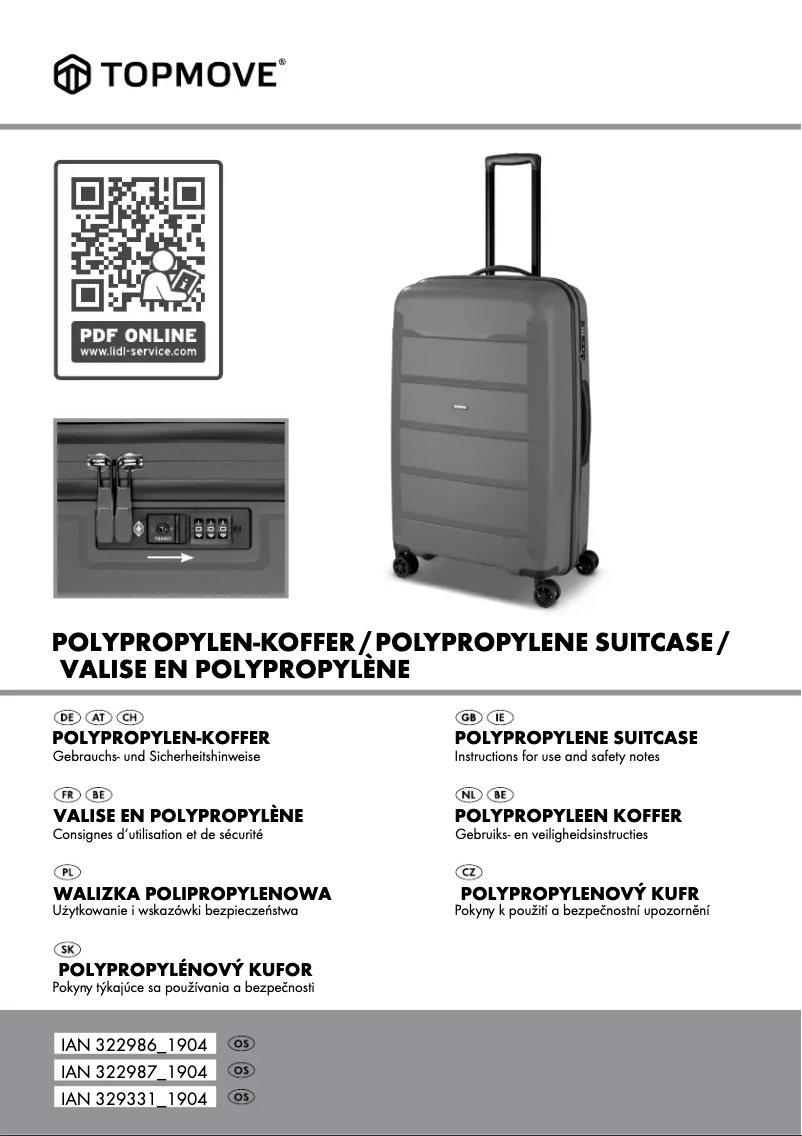 Imagen de la primera página del manual del dispositivo IAN 322987