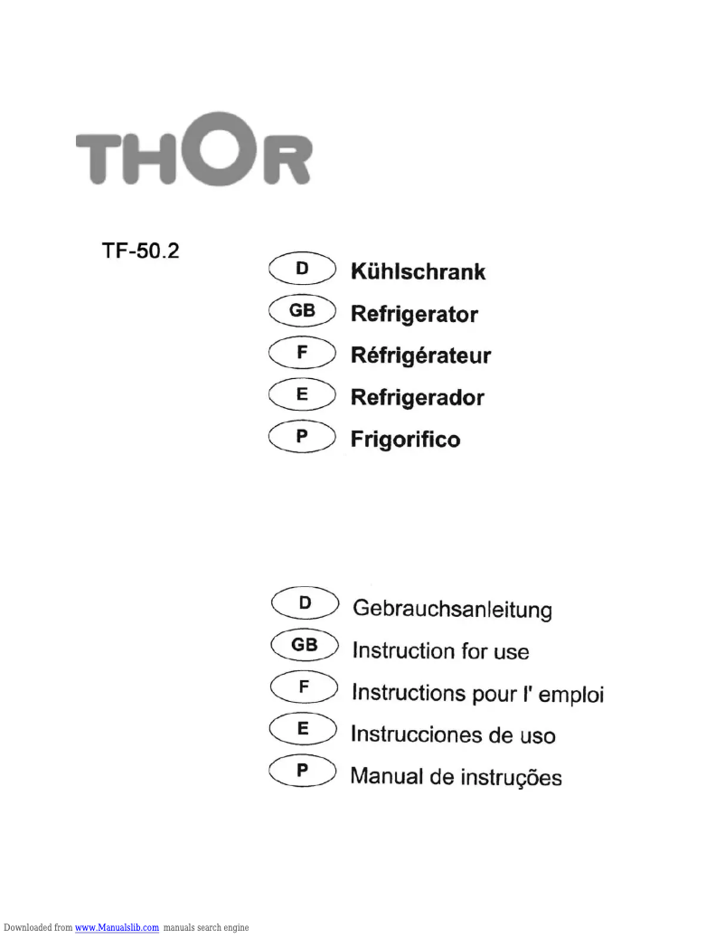 Página 1 del manual Manual de usuario Thor TF-50.2