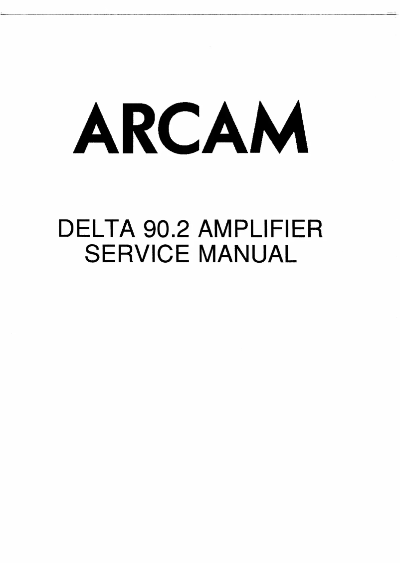Página 1 del manual Manual de usuario Arcam Delta 90.2