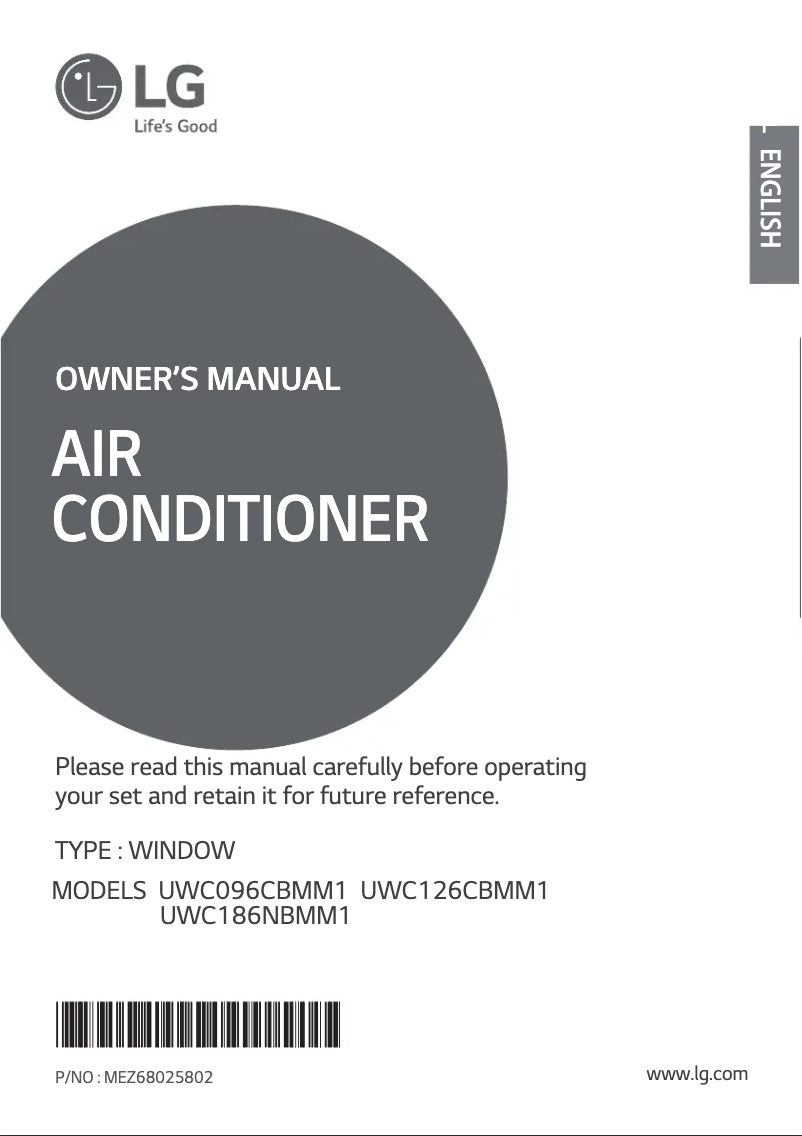 Página 1 del manual Manual de usuario LG UWC186NBMM1