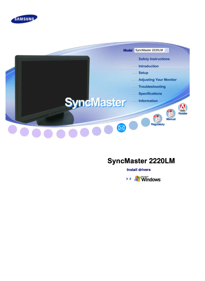 Imagen de la primera página del manual del dispositivo SyncMaster 2220LM